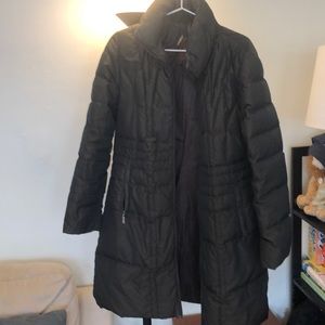 Moncler brown metallic down coat